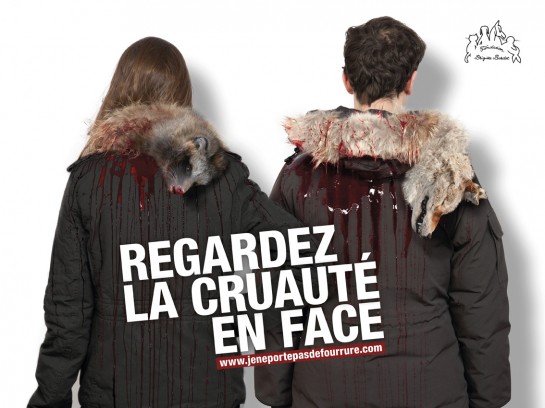 Campagne anti fourrure Fondation Bardot. 2012.